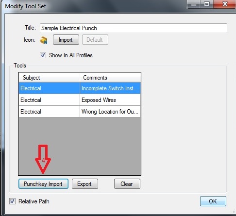 Punchkey Import adds each line entry as a symbol 