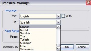 Translate Markups in Bluebeam