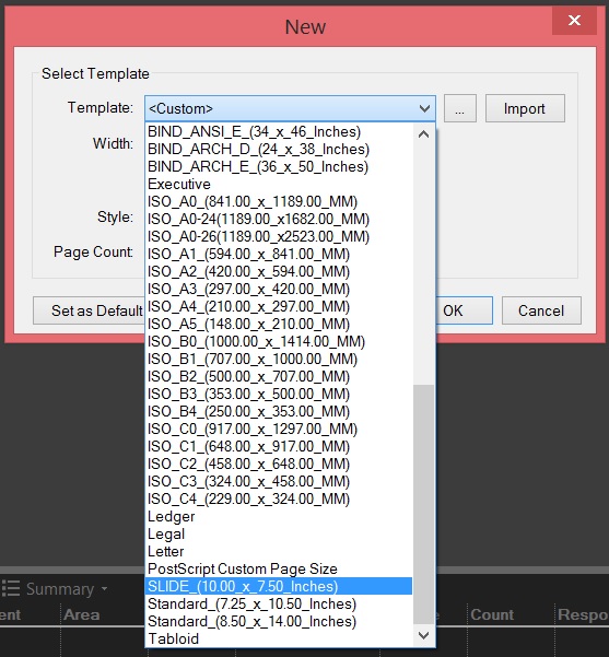 Slide Template in Bluebeam Revu