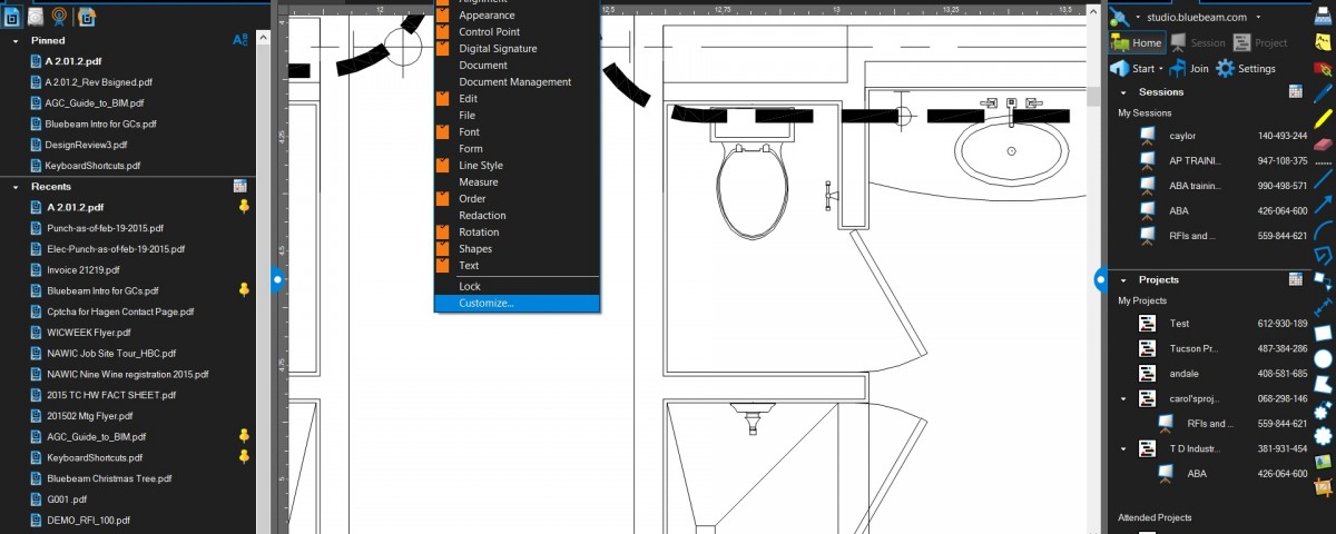 Bluebeam Revu Tool bar Customization