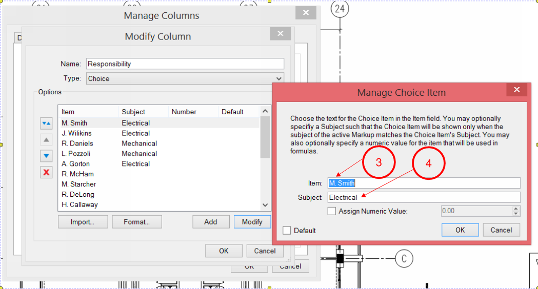 Manage_Choice_Item_for_Responsibility_Column_in_Bluebeam_Revu
