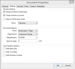 Display PDF bookmarks when sharing a PDF