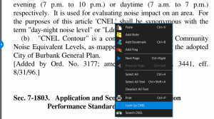 Find the meaning of a term or abbreviation in a PDF using Bluebeam Revu