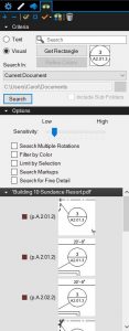 Visual search finds all occurrences of a detail callout
