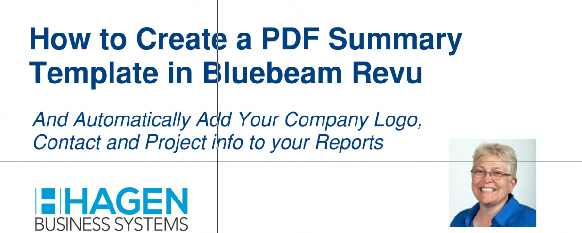How to create a PDF Summary Template in Bluebeam